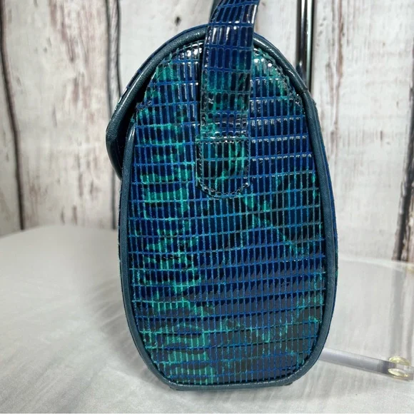 Vintage Stuart Weitzman Snakeskin Leather Spain Structured Shoulder Purse Bag - Picture 6 of 15